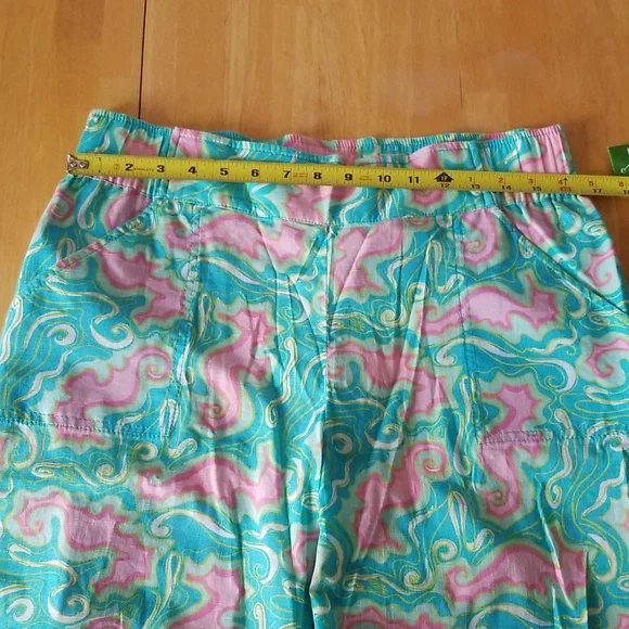Lilly Pulitzer Beach Pant  Turquoise Lock Me Up - Picture 5 of 11